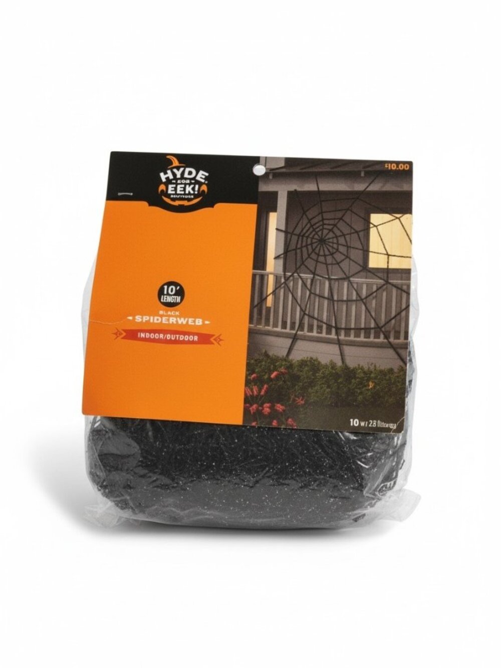 NEW Hyde & EEK! Boutique Black Spiderweb Halloween Decoration – 10 ft